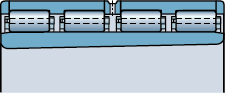 BC4T.5 design of FV four-row cylindrical roller bearings, Rolling mill bearings