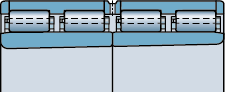 BC4T.6 design of FV four-row cylindrical roller bearings, Rolling mill bearings