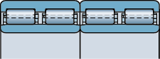 BC4.9 design of FV four-row cylindrical roller bearings, Rolling mill bearings