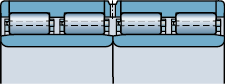 BC4.10 design of FV four-row cylindrical roller bearings, Rolling mill bearings