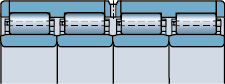 BC4.14 design of FV four-row cylindrical roller bearings, Rolling mill bearings