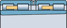 BC4T.2 design of FV four-row cylindrical roller bearings, Rolling mill bearings