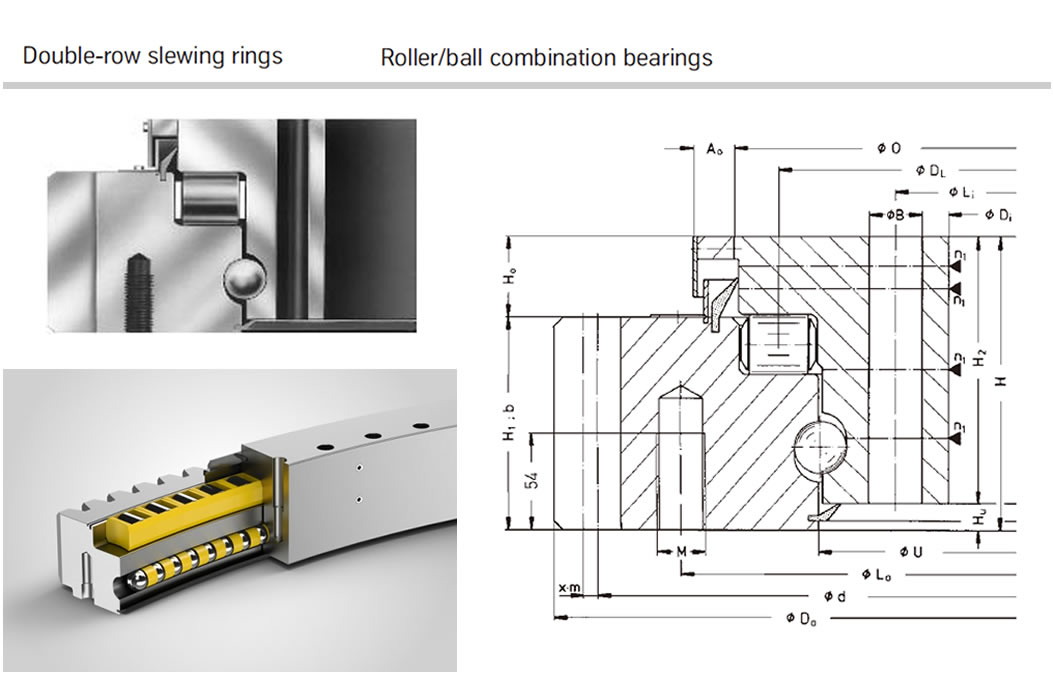 Ball and roller combined slewing bearing - WWW.FV-BEARING.COM Ball and roller combined slewing bearing - WWW.FV-BEARING.COM
