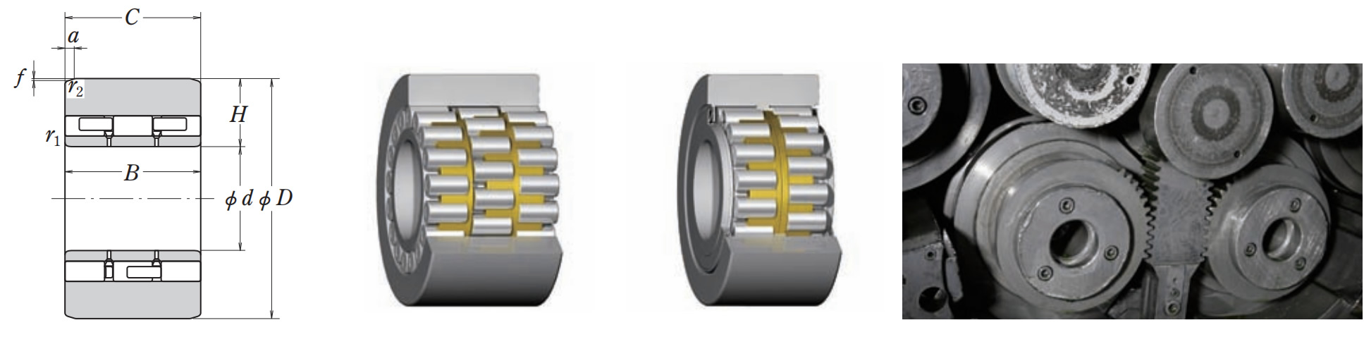 rolling mill bearings, Roll neck bearings, Tapered roller bearings, Spherical roller bearings