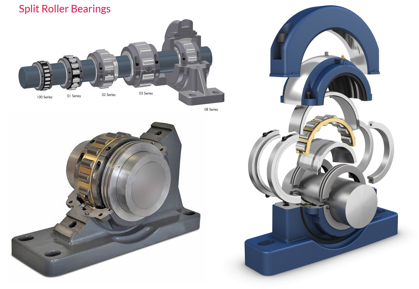 rolling mill bearings, Roll neck bearings, Tapered roller bearings, Spherical roller bearings